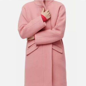 J. Crew Pink Italian Stadium Cloth Coat